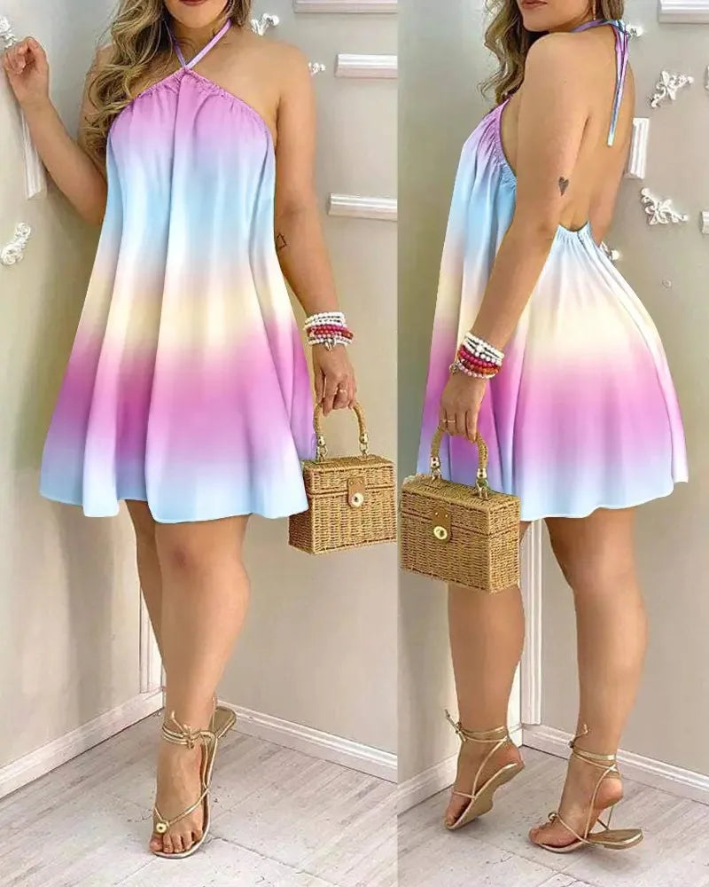 Flora Soul Halter Dress