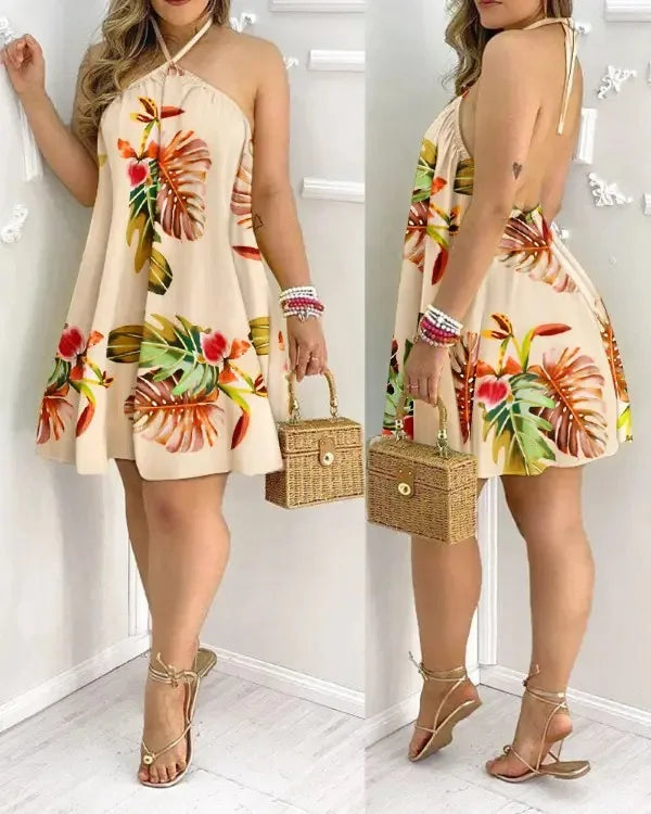 Flora Soul Halter Dress