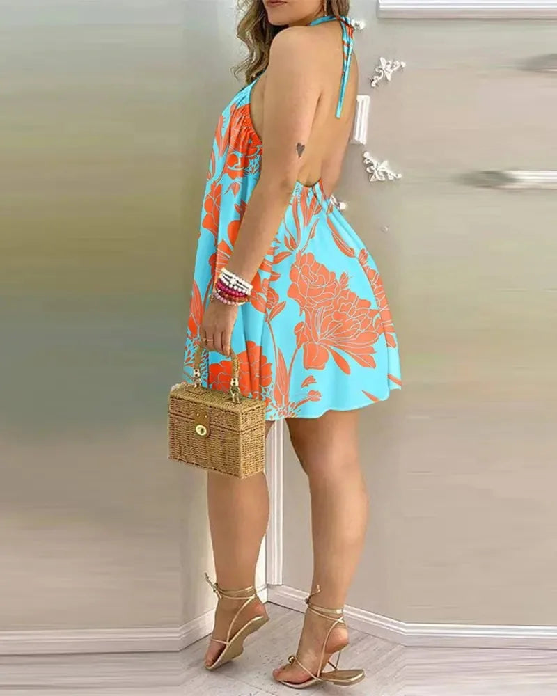 Flora Soul Halter Dress